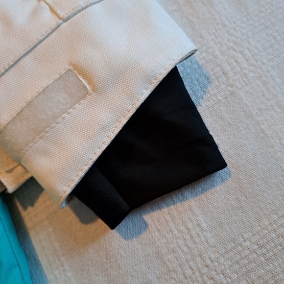 SMS men's size Large Aqua & white ski or snowboard jacket, Wind  & waterproof - Picture 4 of 16